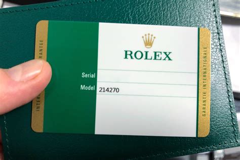 rolex garantiekarte ab wann